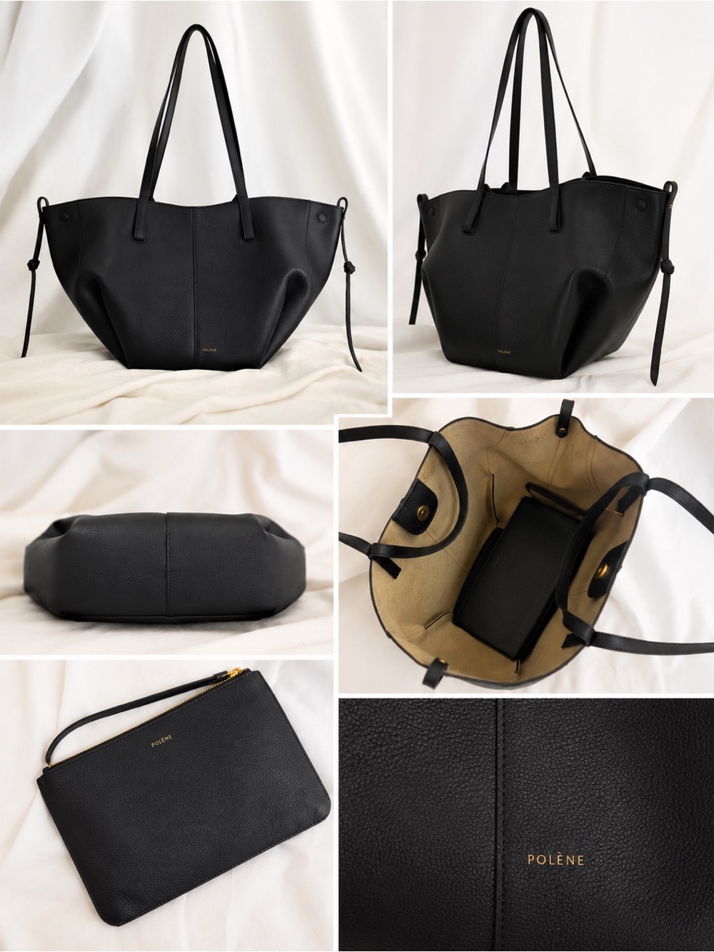 Polène Cyme Mini in Edition Textured Black